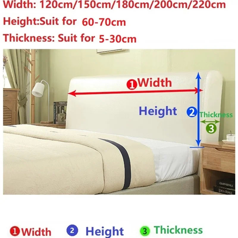 Luxury Plaid Bed headboard Cover Bedroom Soft Warm Winter Thicken All inclusive Bedhead Dust Protector Universal Bed Back Covers
