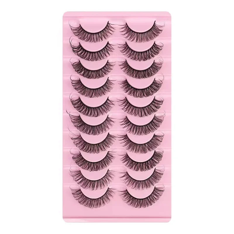NEW 10Pairs 3D Mink Lashes russian strip lash Dramatic False Eyelashes Faux Cils Makeup Wholesale Fake Eyelash Extension