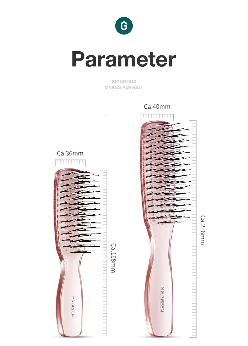 MR.GREEN Hair Brush Scalp Massage Combs Volumizing Hair Styling Fine Tooth Detangling Tool For Long Wet Dry Hair Women Gift