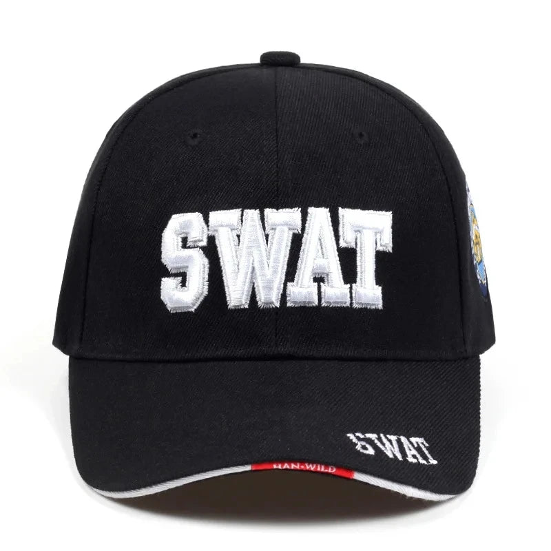 Sport Fashion SWAT Letter Embroidery Snapback Cap Unisex Spring and Autumn Outdoor Adjustable Casual Hats Baseball Caps