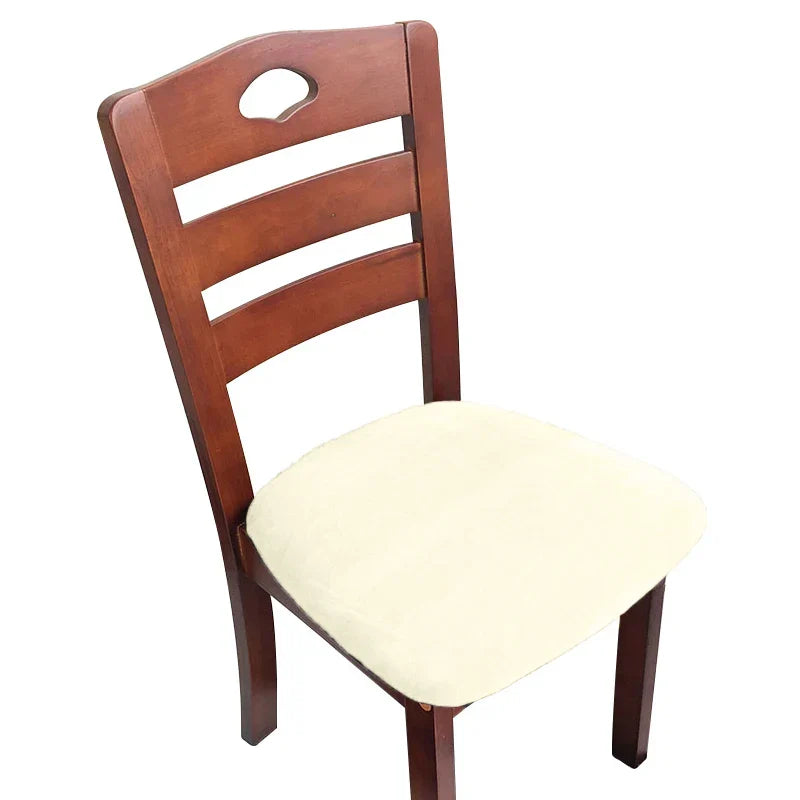 1/2/4/6 Pieces Velvet Fabric Super Soft Seat Cushion Covers Stretch Chair Cover Slipcovers For Hotel Banquet Dining Living Room