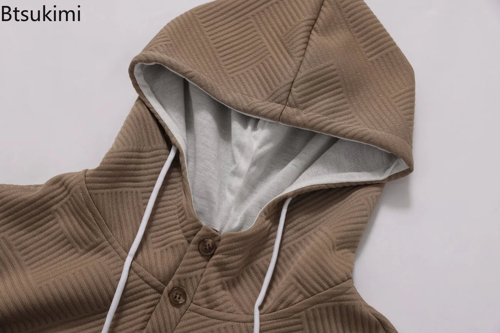 New Men's Fashion Hooded Sweatshirts Spring Autumn Long Sleeve Drawstring Pullovers Casual Streetwear Men Loose Sports Hoodies