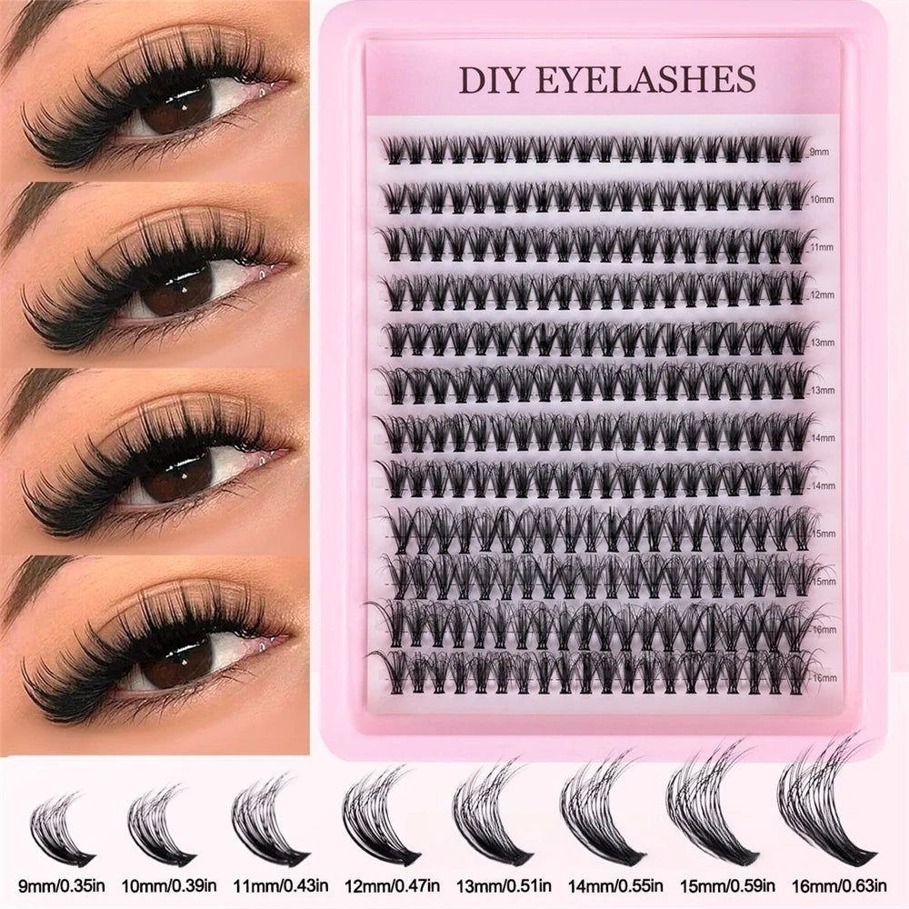 Mixed-Length Individual Lashes (8-14mm): 12P/20P/30P Options, True Love & TUFF/SCREEN/EXTENSION Styles