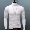 Men's Original Shirts Fall/Winter T-Shirt Fashionable Inner Wear for Men Slim Fit Turtleneck Shirt Solid Black Long Sleeve Shirt