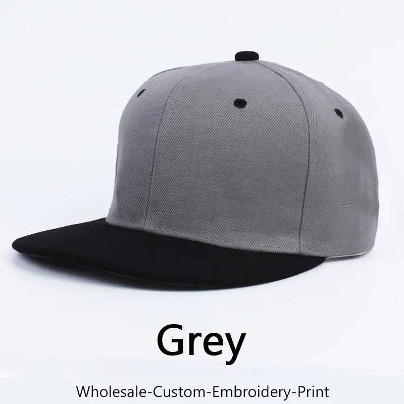 Custom Embroidery Hip-hop Snapback Hat for Men and Women Baseball Cap Wholesale DIY Design Print Sunshade Hats American style