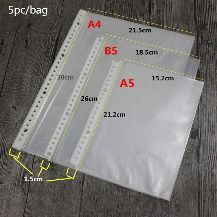 A5 A4 B5 matte adhesive loose strap loose notebook paper planner inner ring file cabinet materials stationery gift traveler