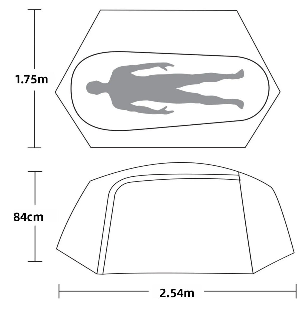 Single Tactical Tent Rainproof Boat Tent Folding Bed UV Protection Portable Outdoor Camping Hiking Mountaineering Gazebo