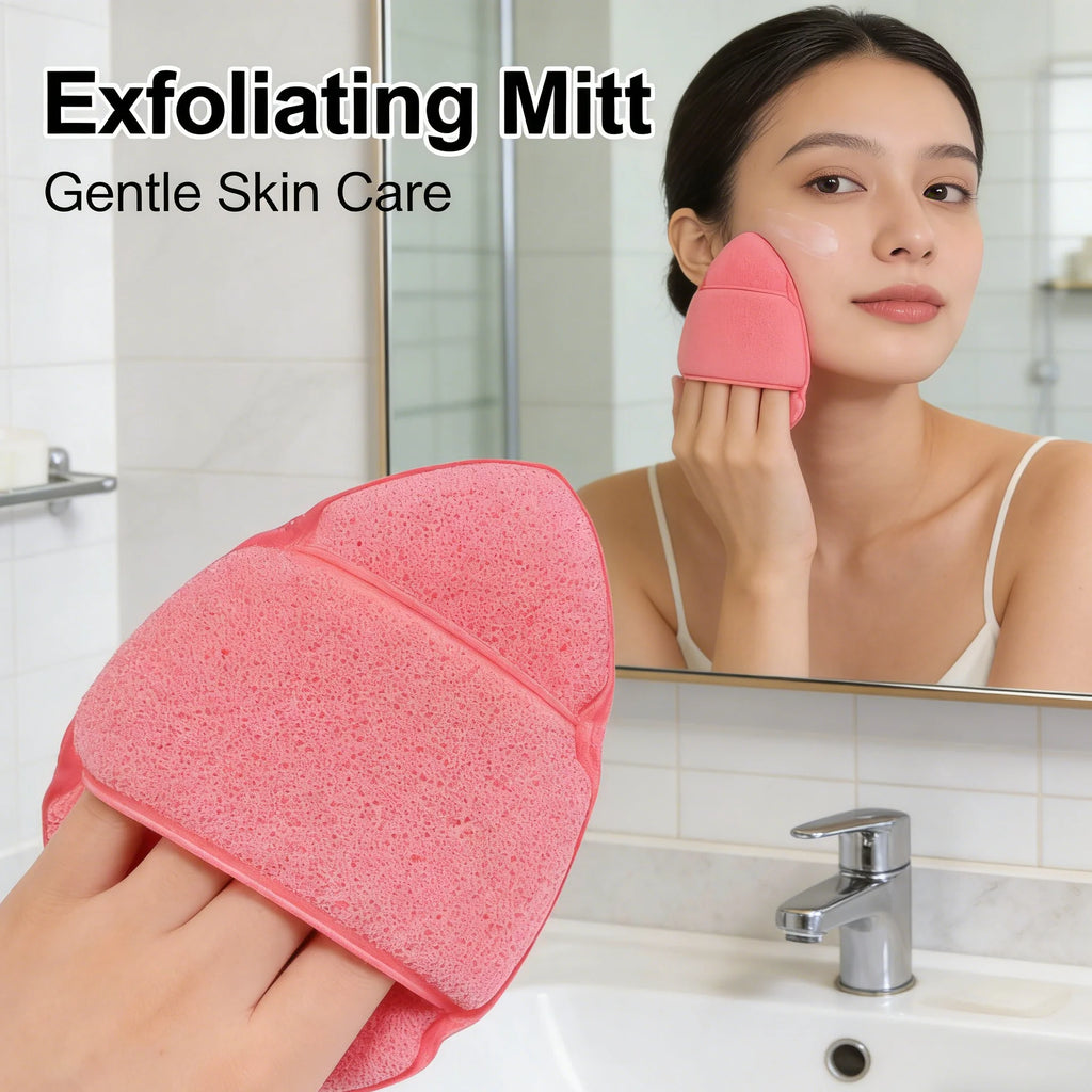 1 piece of finger-cuff style large facial cleansing sponge. Soft, skin-friendly, deep cleansing. Gentle removal of facial oils.