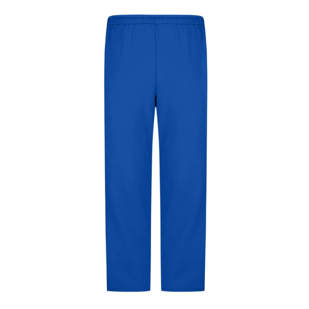 Men Sweatpants Elastic Waistband Pockets Splicing Color Mid-Rise Long Trousers Wide Leg Side Zipper Tear Away Basketball Pants