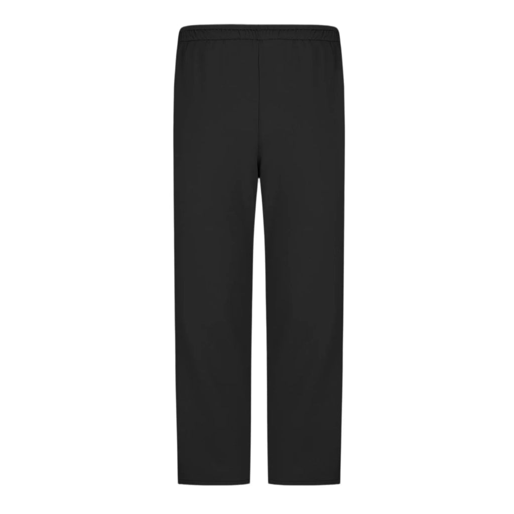 Men Sweatpants Elastic Waistband Pockets Splicing Color Mid-Rise Long Trousers Wide Leg Side Zipper Tear Away Basketball Pants