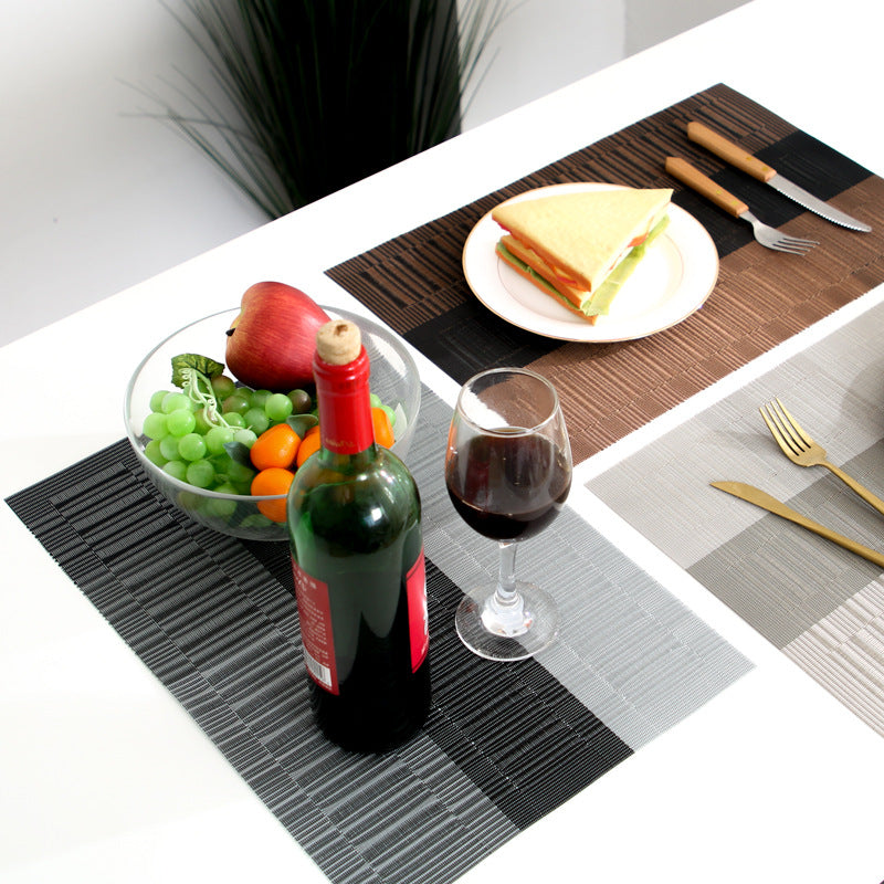 4/6Pcs Table Mat Set Non-Slip Bowl Pad Coaster Set Washable PVC Dining Table Placemats Modern Home Decoration Accessories