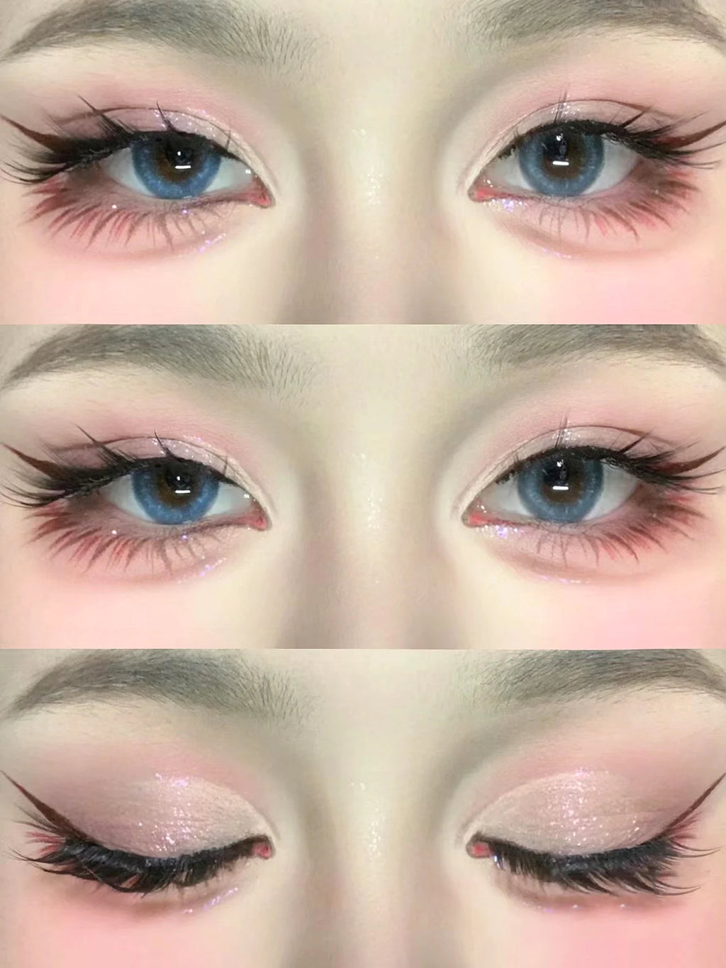 Lasvirey Cat Eye Lashes Manga Lashes Styles 3D Faux Mink Lashes Soft Cross Wispy Natural Winged End Eye Elongated Eyelash Makeup