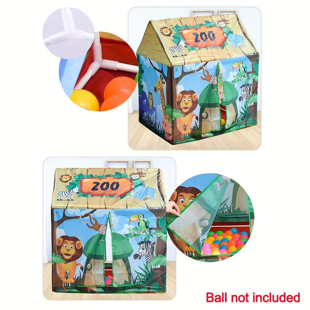 Children playhouse Tent Indoor, Big Space Kids Tent Outdoor, Easy to Carry and Install, Large Room Crawling, Birthday Christmas