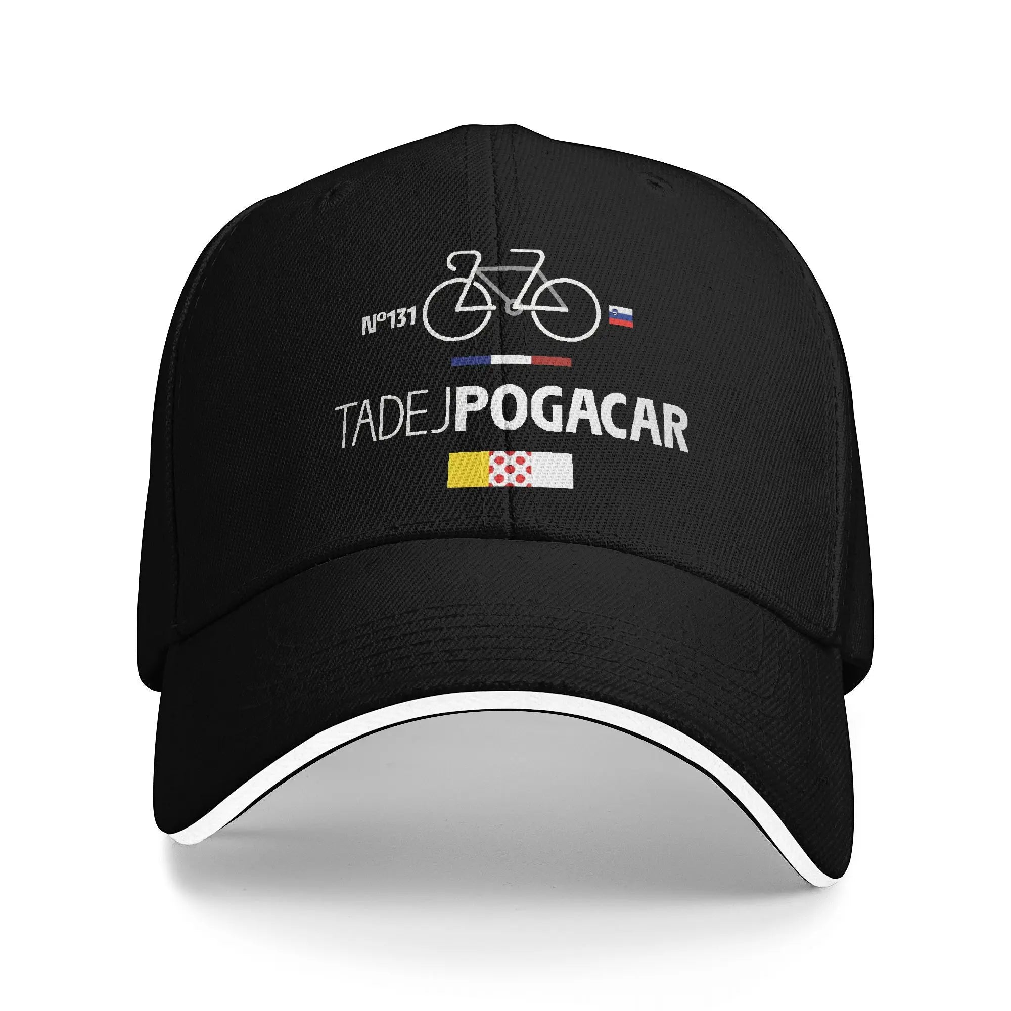 Men Women Tadej Pogacar Bicycling  Sandwich Cap  
 Fitted Baseball Cap Snapback Caps  Trucker Hat Adjustable Dad Hat Washable