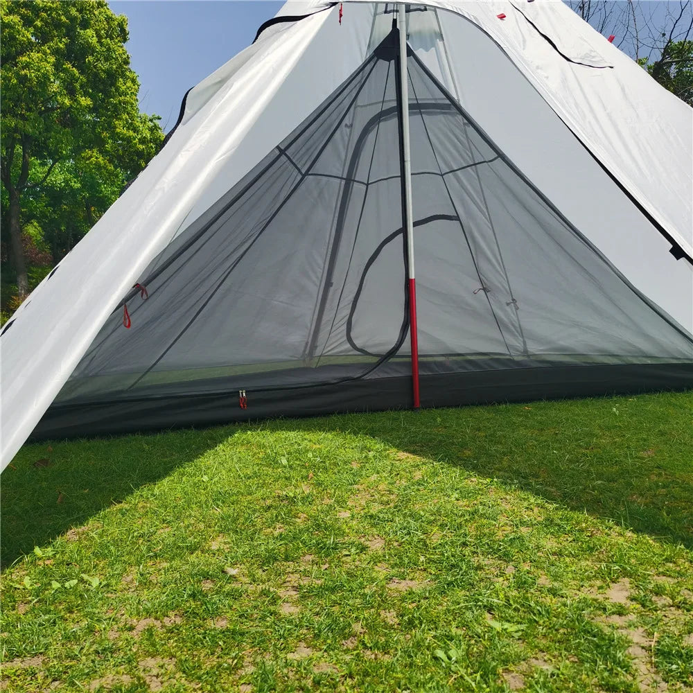 Pentagon and a half inner tent Tingxue 400 rodless portable pyramid camping outdoor tent