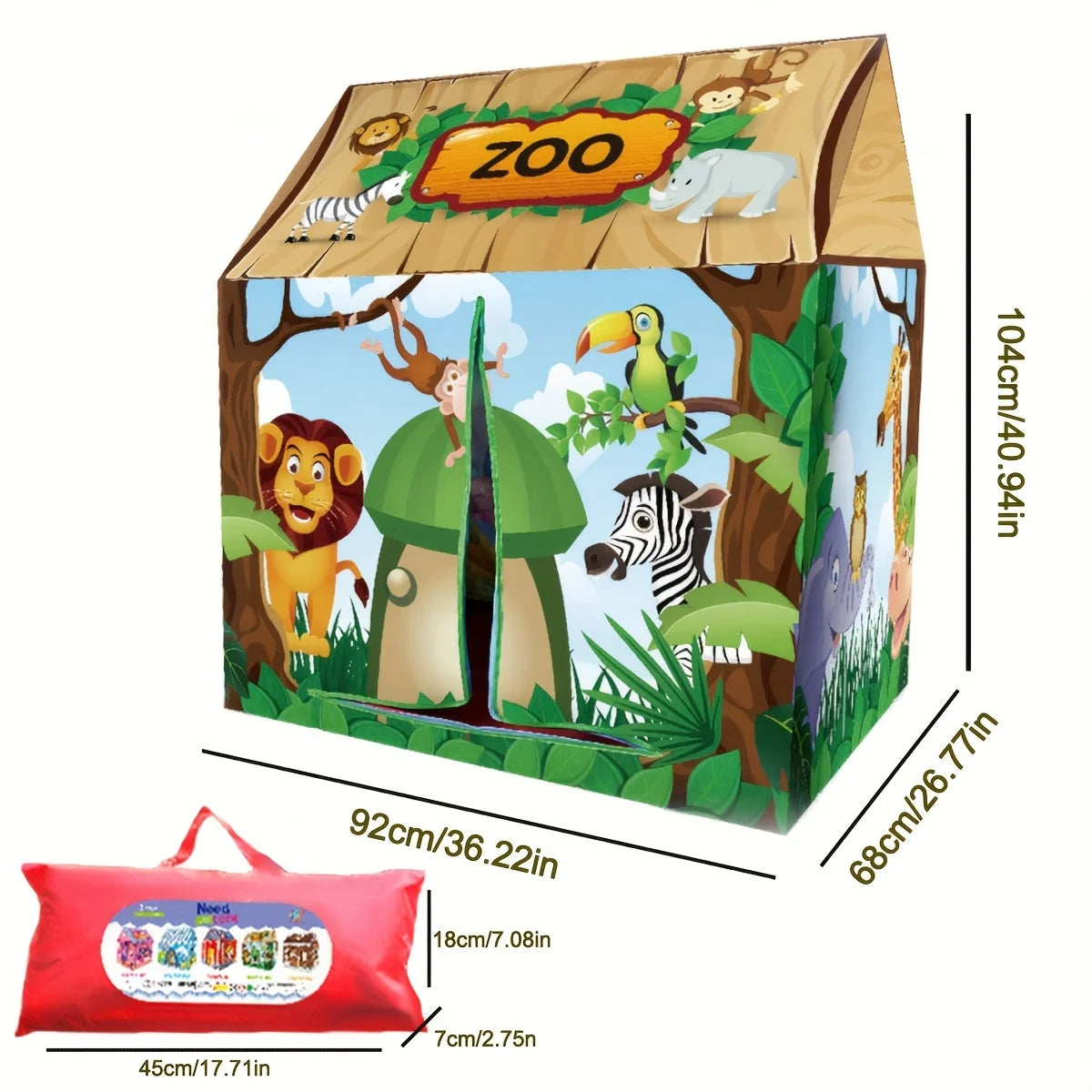 Children playhouse Tent Indoor, Big Space Kids Tent Outdoor, Easy to Carry and Install, Large Room Crawling, Birthday Christmas