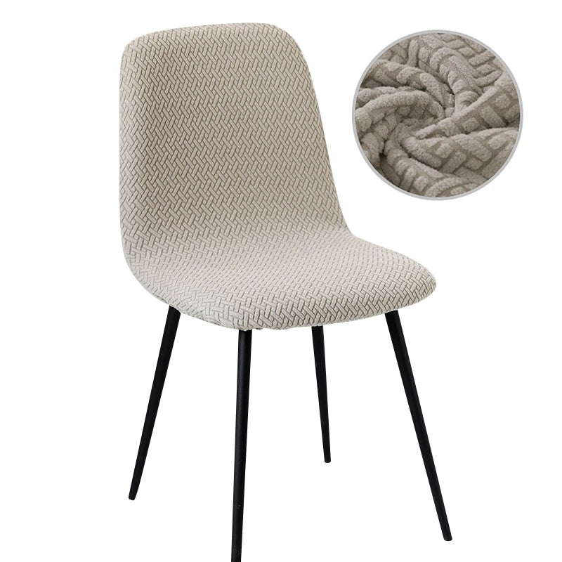 Velvet And Jacquard Short Back Chair Cover Bar Seat Covers Dining Covers Chair Stretch Dust Cover For Home Hotel Bar Wedding