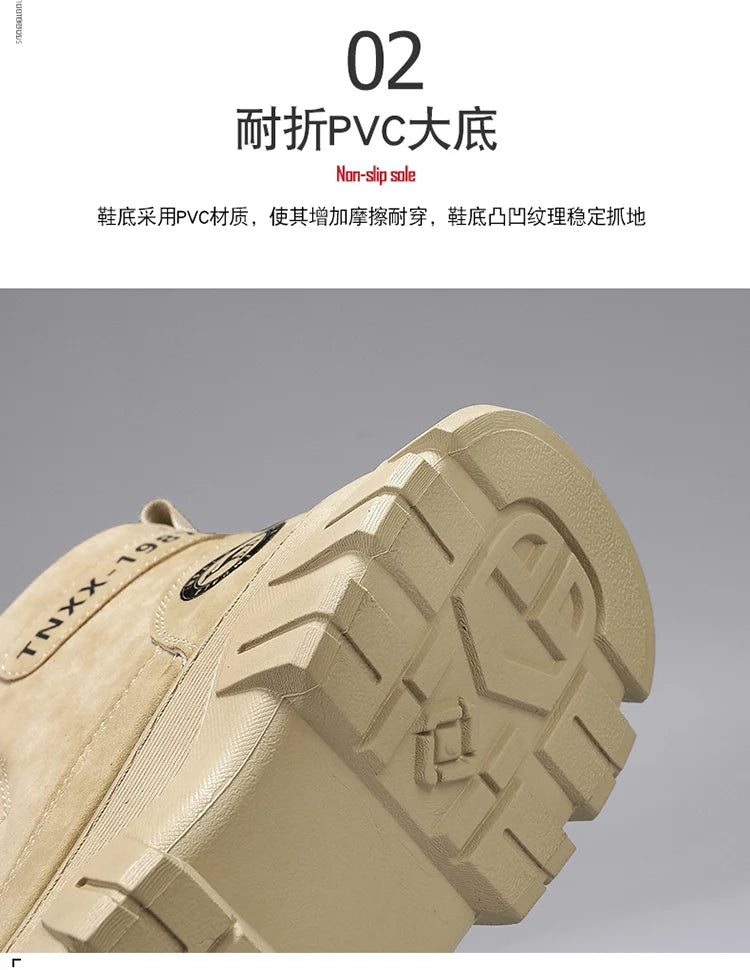 High-top boots, British workwear motorcycle shoes, versatile casual shoes, trendy outdoor shoes