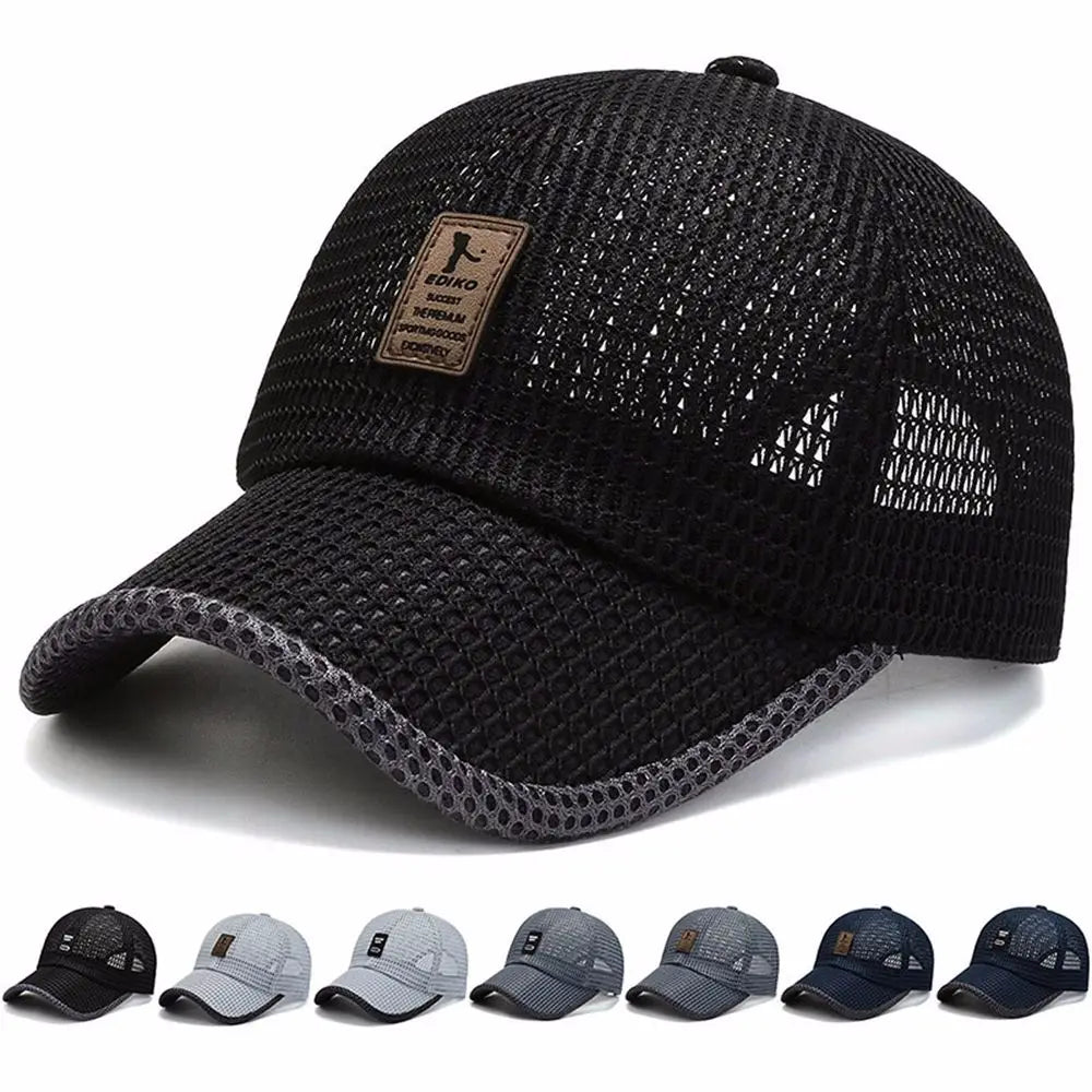 High Quality Women Adjustable Breathable Sport Hats Unisex Casual Sport Hats Cap Mesh Cap Snapback Hats Fishing Baseball Caps