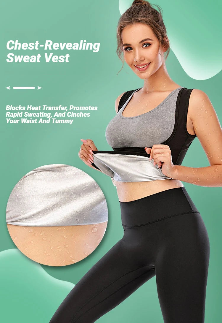 Sweat Vest Sauna Suit For Women Shirt Shapewear Women-Sauna Women,Sauna Workout-Slimming Faja-Hot