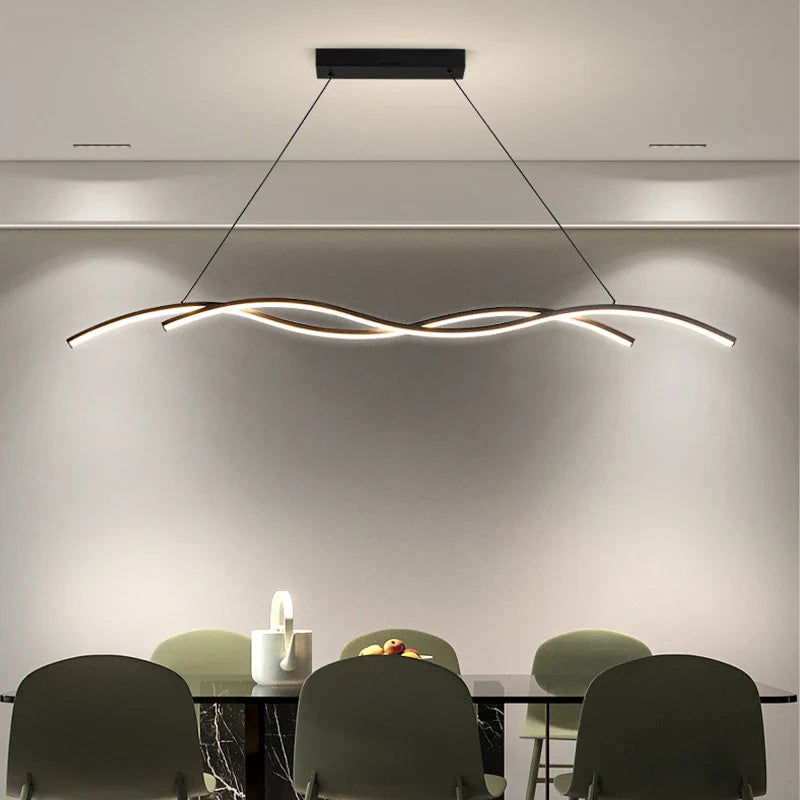 Black White Led Restaurant Pendant Lights Modern Minimalist Hotel Bar Restaurant Chandelier Home Indoor Decoration Lighting Lamp