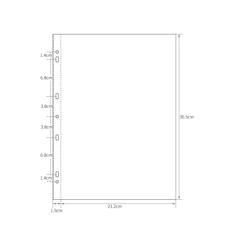 Sharkbang 10pcs A4 Binder Sleeves 7 Holes Postcards Sticker Organizer 11 Designs PP Refill Ring Bags Stationery Accessories