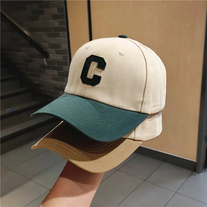 "Baseball Cap for Women and Men Snapback Hat Letter C Patch Hat Summer Sun Visors Caps Unisex
