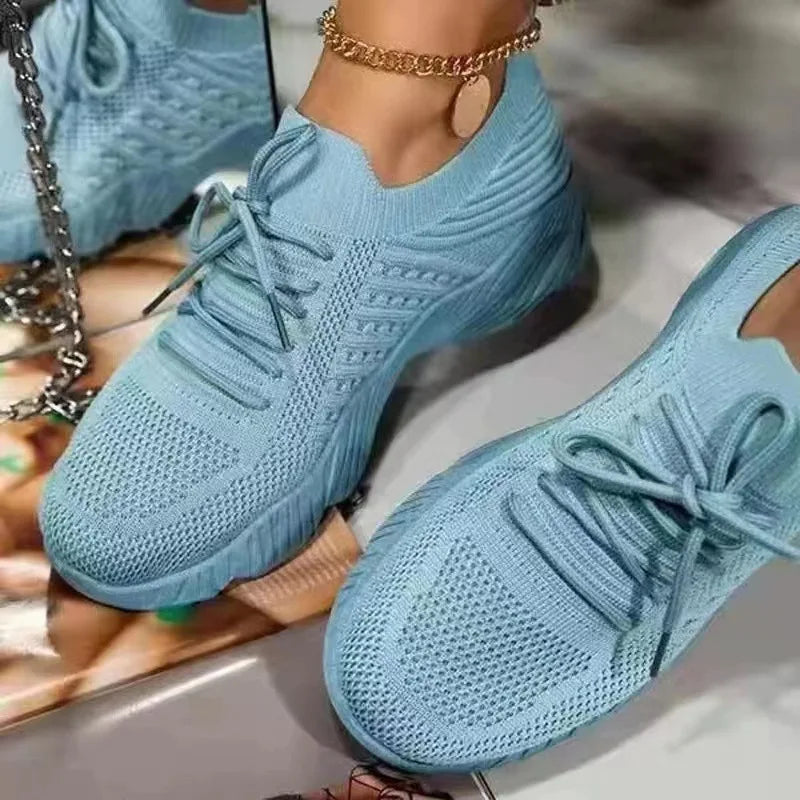 Red Casual Sports Shoes for Women Comfort Mesh Tennis Shoes Light Sneakers Women 2024 New Plus Size 43 Student Vulcanized Shoe