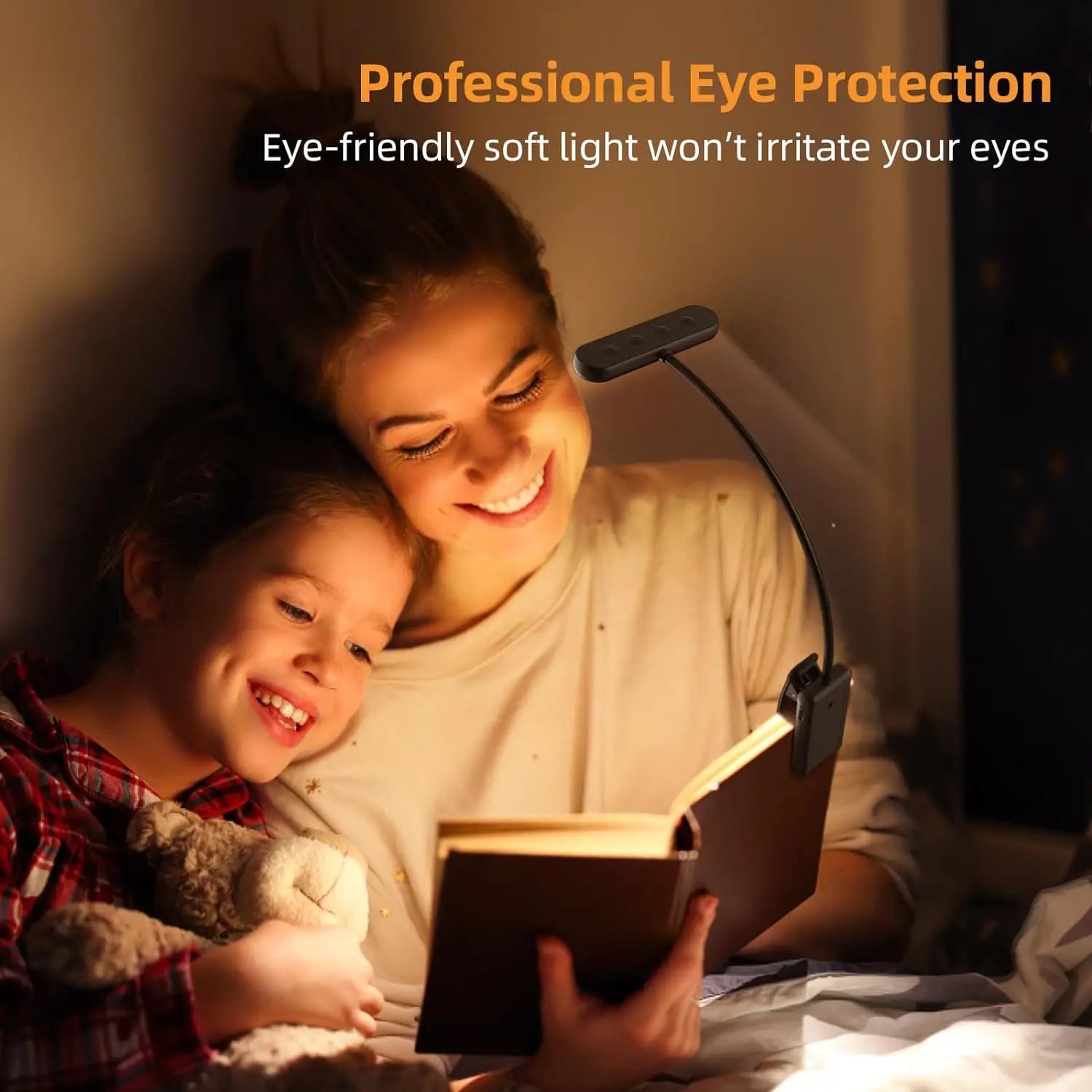 NEW 14Leds Book Light USB Rechargeable Reading Light Warm Cool White Daylight Portable Flexible Easy Clip Night Reading Lamp