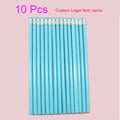 Custom Wood Pencils Personalized Name Pencils with Erasers-Imprinted Logo or Message Pen for Baby Shower Wedding School Office