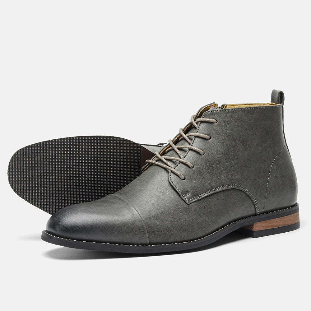Boots Men Comfortable Fashion 2025 Brand Boots Leather