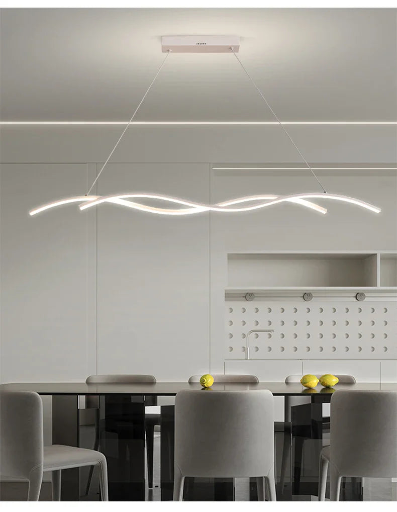 Black White Led Restaurant Pendant Lights Modern Minimalist Hotel Bar Restaurant Chandelier Home Indoor Decoration Lighting Lamp