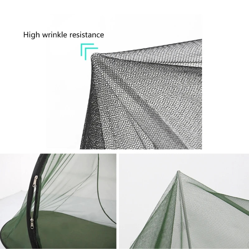 Boats Shape Tent Single Outdoor Camping Mosquitoes Mesh Tent Breathable Hand Throwing Extended Net for Camping, Fishing