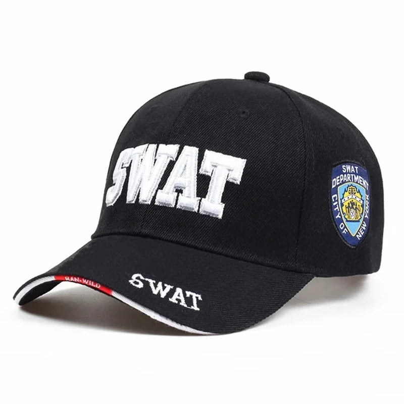 Sport Fashion SWAT Letter Embroidery Snapback Cap Unisex Spring and Autumn Outdoor Adjustable Casual Hats Baseball Caps