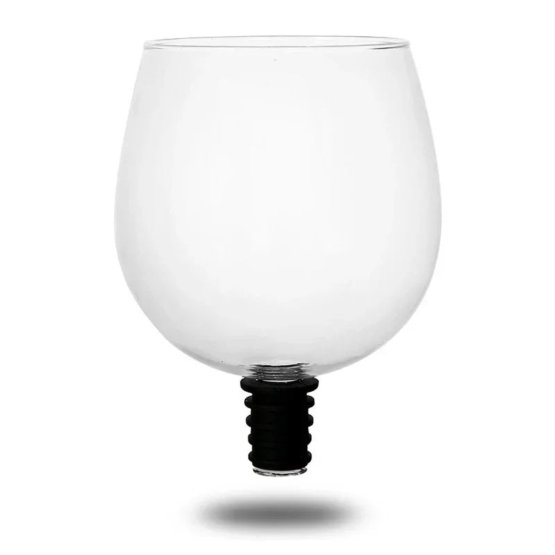 UPORS Wine Pourer In Bottle Direct To Drinking Creative Glass Cup Transparent Shot Glass Wine Decanter with Cork Bar Tools
