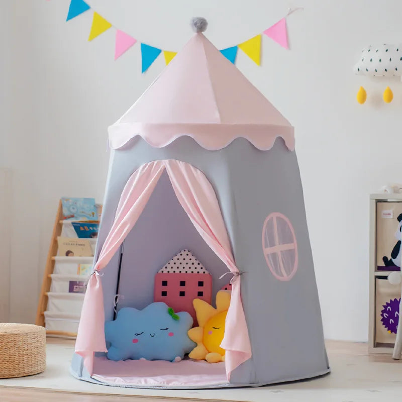 Large Teepee Tent for Kids Folding Toy Tent Castle Children Play House Large Teepee Tent Princess Castle Children Outdoor Gifts