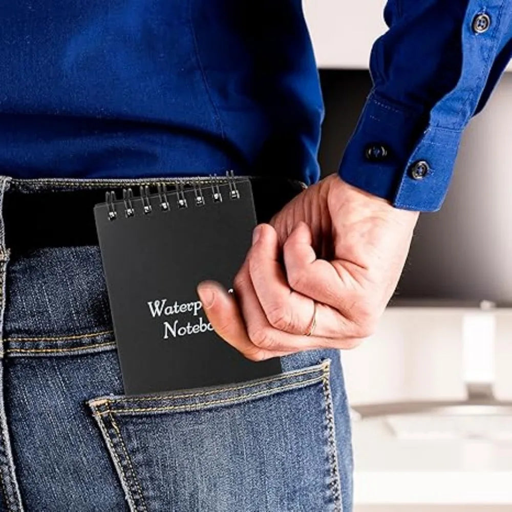 Waterproof Pocket Notebook Tactical All Weather Pocket Notepads With Lined Pages, Spiral Notebook Mini Memo Pad Note Pads