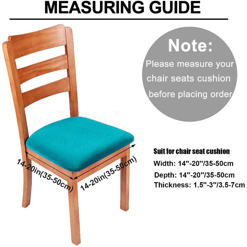 1/2/4/6 Pieces Velvet Fabric Super Soft Seat Cushion Covers Stretch Chair Cover Slipcovers For Hotel Banquet Dining Living Room