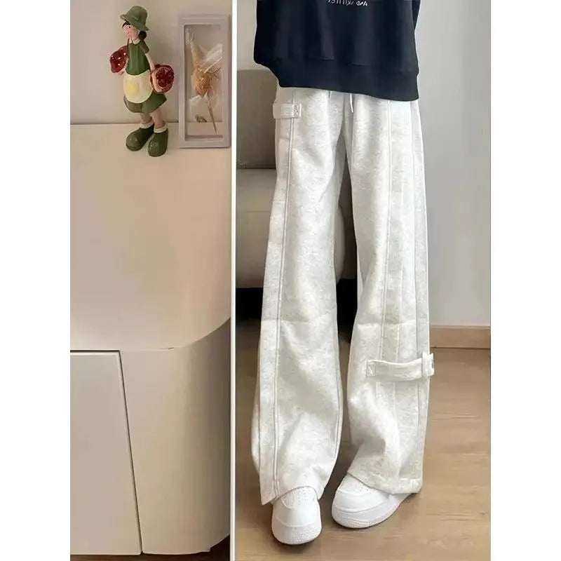 Men's Sweatpants Spring Autumn New Style High Street Versatile Pants Fall Straight Casual