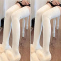 NEW 1/2pairs Women's Casual Knitted Long Socks Autumn Winter Solid Stockings Boot Calf Socks Over Knee Leggings Harajuku Lolita Sox