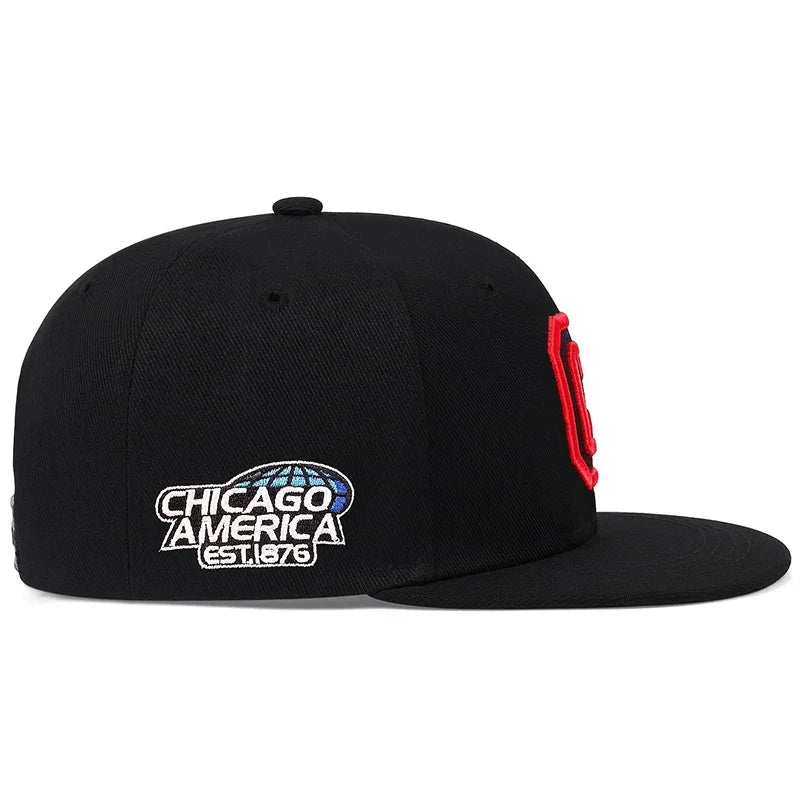 Unisex CHICAGO Embroidery Baseball Cap Cotton Snapback Hats Adjustable Hip Hop Sport Hat Men Women Outdoor Sun Hats Trucker Caps