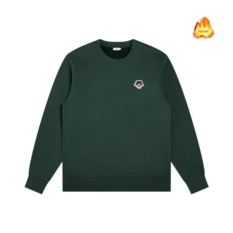 2024 Men's Golf Sweatshirts Autumn/Winter Golf Sweater Outdoor Leisure Round Neck Pullover Golf Wear with Thin Velvet