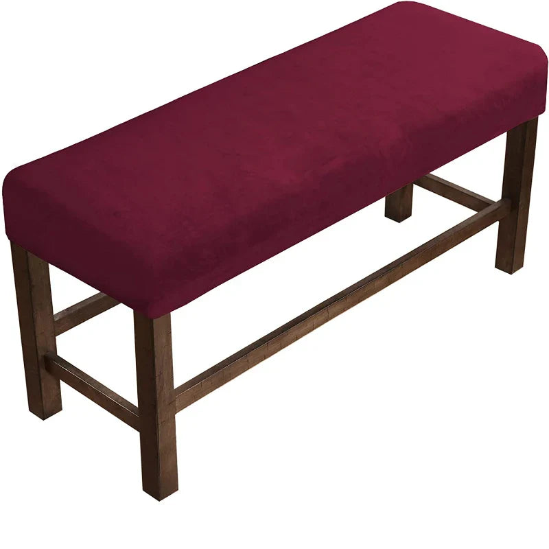Velvet Soft Stretch Dining Room Spandex Elastic chair Bench Covers  Living Room Kitchen Bedroom Slipcover Seat Protector