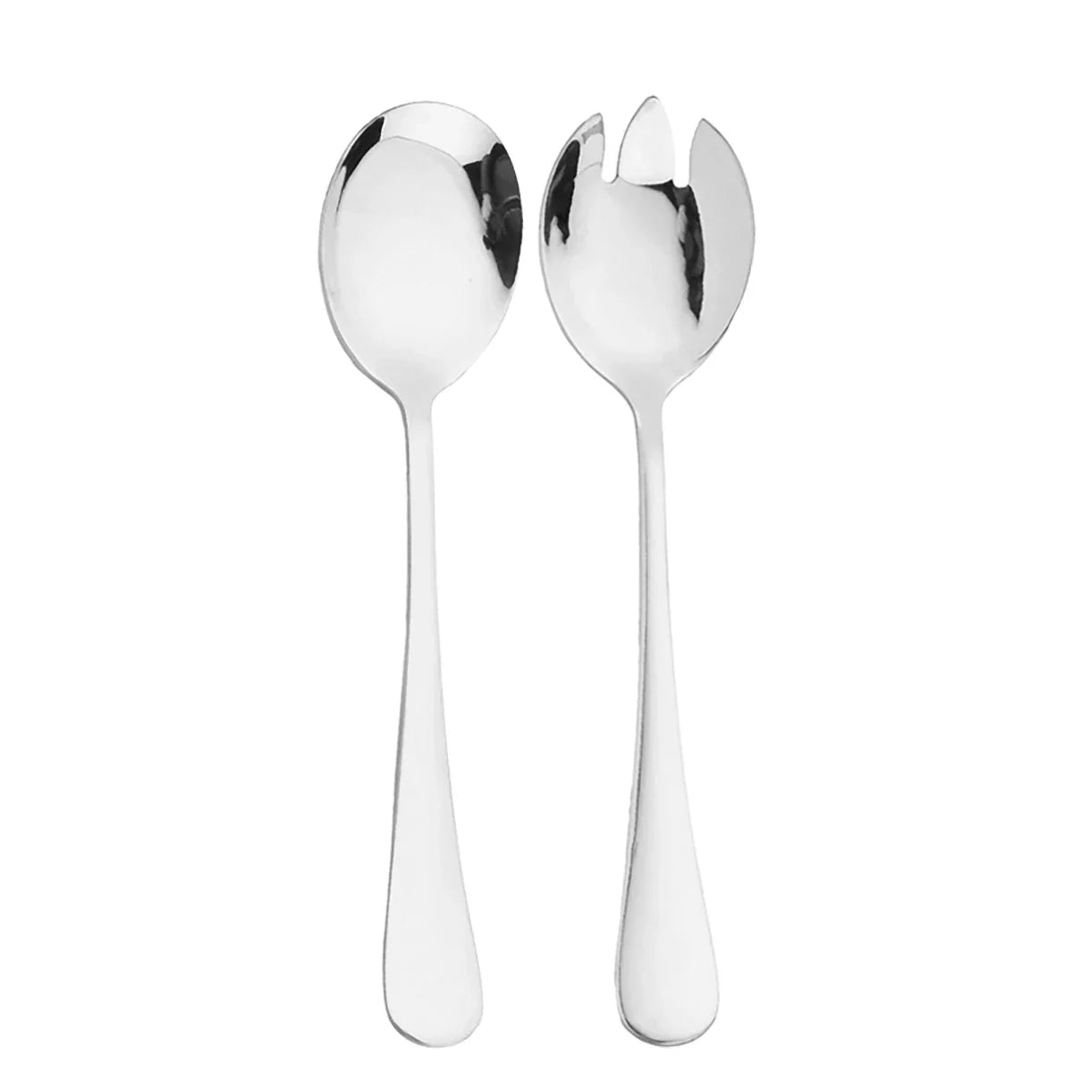 2Pcs Gold Salad Spoon Fork Stainless Steel Salad Server European Style Salad Cutlery Set Kitchen Tool Accessories