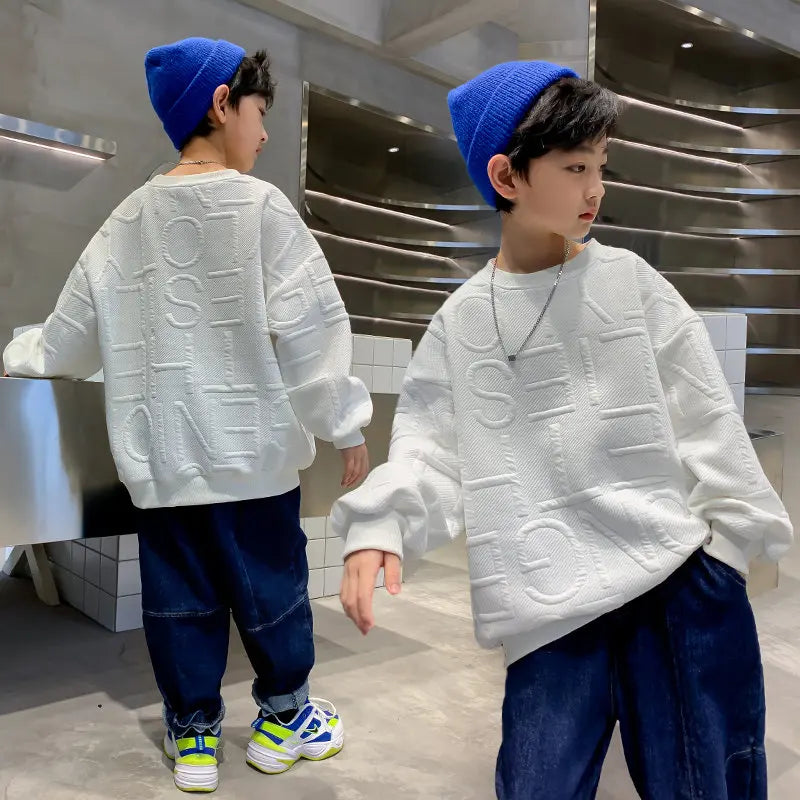 2023 Children Sweatshirts For Boys Cotton Coat Long Sleeve Baby Boy Tops Kids Spring Fall Clothes 5 6 7 8 9 10 11 12 13 14Years