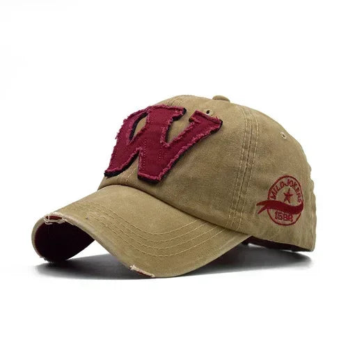 Embroidery Letter W Baseball Cap Snapback Caps Bone casquette Hat Distressed Wearing Fitted Hat For Men Custom Hats