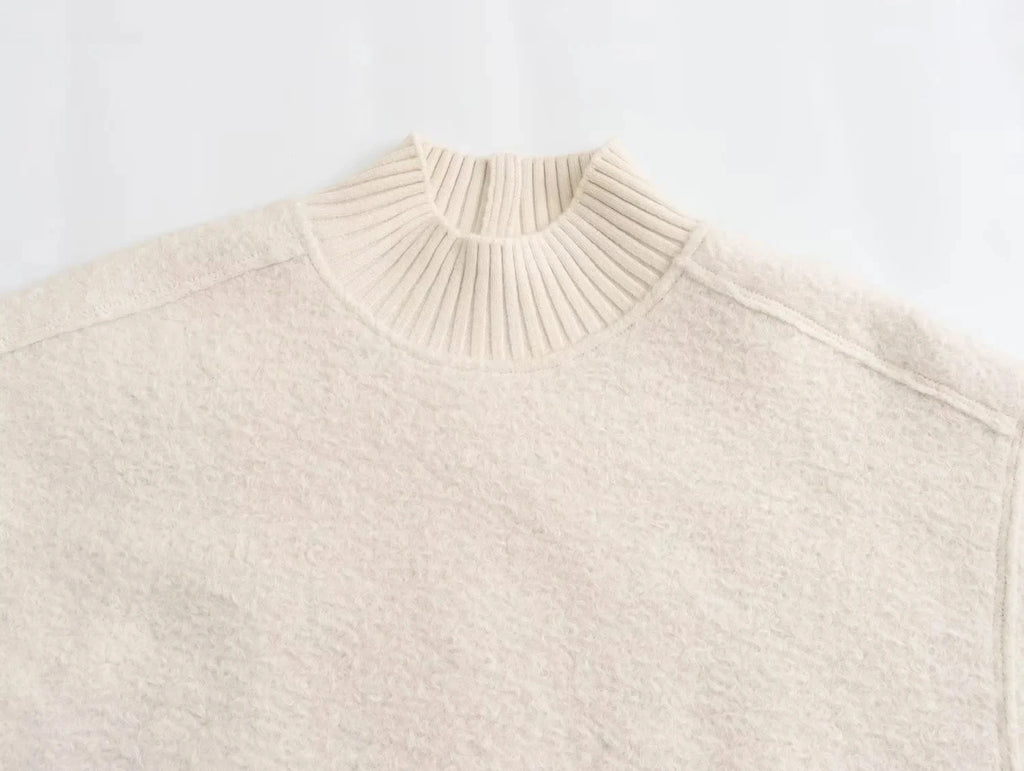 HH Sweatshirts For Women Autumn Casual Loose Turtleneck Long Sleeve Pullover Sweater Female Fashion Chic Top Pullovers