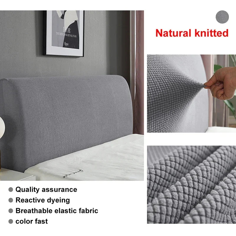 Simple Bedside Cover Elastic Thicken Protection Headboard Case Dust-Proof Nordic Bedroom Bed Cushion Cover House Decoration
