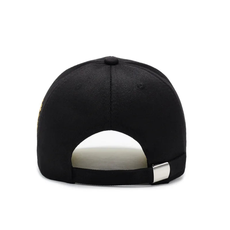 Vintage Gothic Embroidered "NY" Baseball Cap – Adjustable Cotton Snapback Hat for Men Women, Casual Outdoor Sun Hat