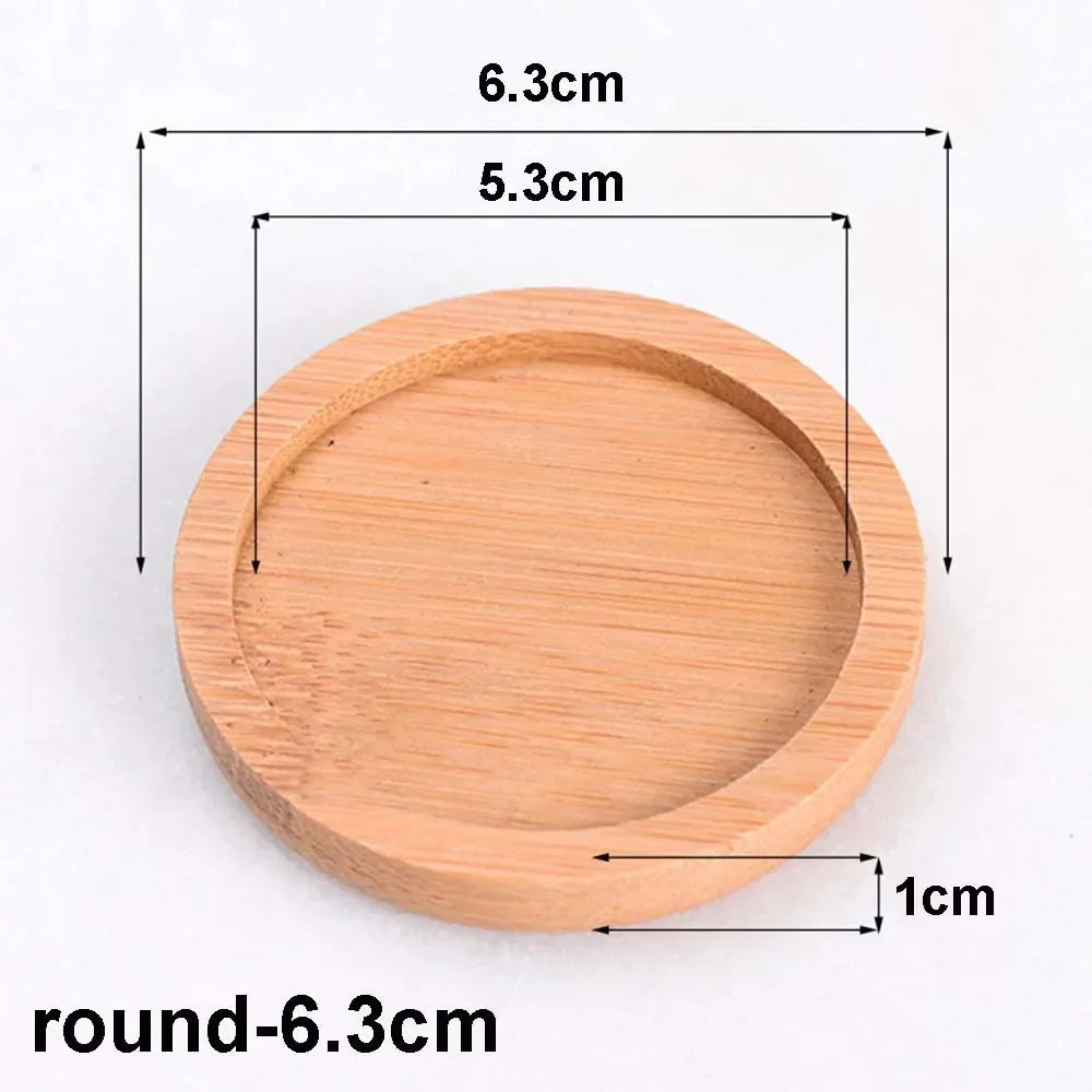 Wooden Bamboo Serving Plate Set Dish Tray Fruit Plate Storage Pallet Kitchen Organizer Dining Bar Supply Dinner Plate Set